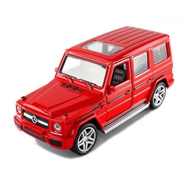 1:32 Alloy Pull Back Model Car Model Toy Sound Light Pull Back Toy Car For G65 SUV AMG Toys For Boys Children Gift