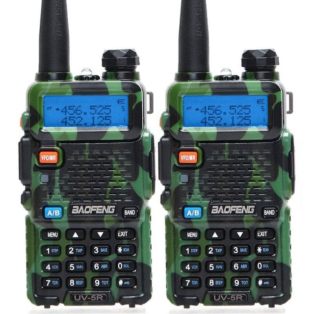 2PCS Baofeng BF-UV5R Amateur Radio Portable Walkie Talkie Pofung UV-5R 5W VHF/UHF Radio Dual Band Two Way Radio UV 5r CB Radio