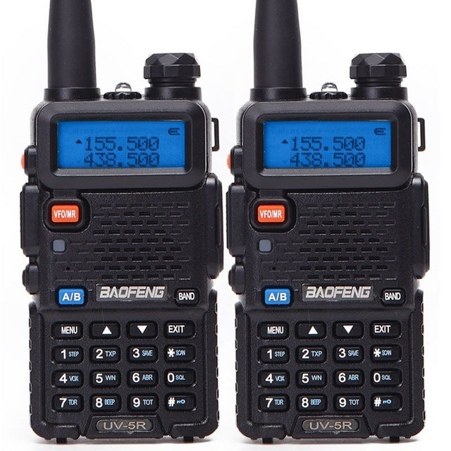 2PCS Baofeng BF-UV5R Amateur Radio Portable Walkie Talkie Pofung UV-5R 5W VHF/UHF Radio Dual Band Two Way Radio UV 5r CB Radio