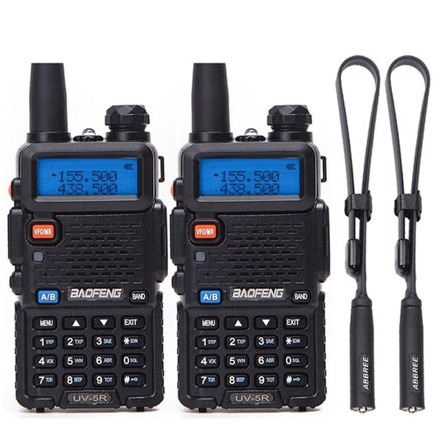 2PCS Baofeng BF-UV5R Amateur Radio Portable Walkie Talkie Pofung UV-5R 5W VHF/UHF Radio Dual Band Two Way Radio UV 5r CB Radio