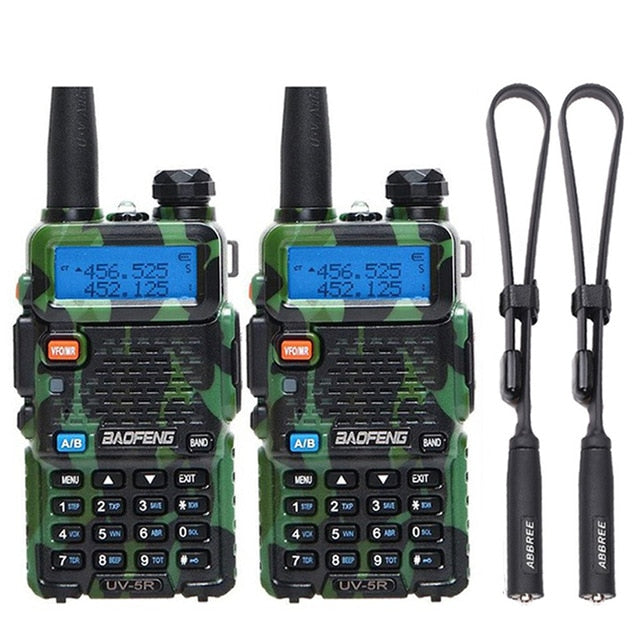 2PCS Baofeng BF-UV5R Amateur Radio Portable Walkie Talkie Pofung UV-5R 5W VHF/UHF Radio Dual Band Two Way Radio UV 5r CB Radio