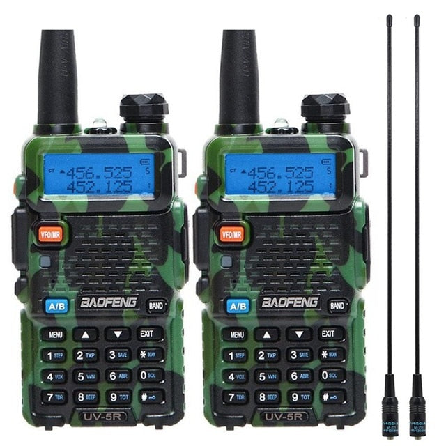 2PCS Baofeng BF-UV5R Amateur Radio Portable Walkie Talkie Pofung UV-5R 5W VHF/UHF Radio Dual Band Two Way Radio UV 5r CB Radio