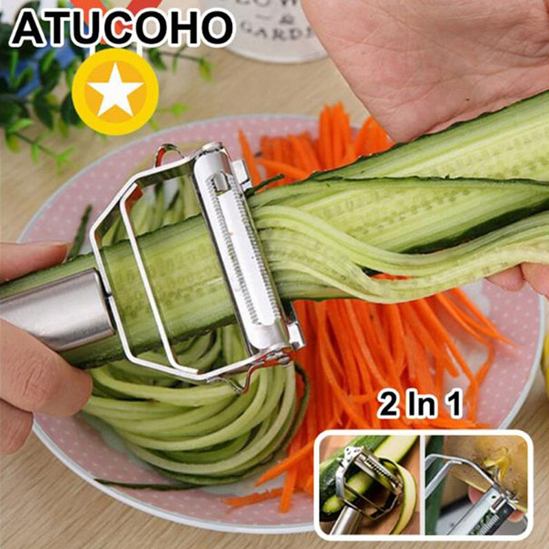 Stainless Steel Multi-function Vegetable Peeler&ampJulienne Cutter Julienne Peeler Potato Carrot Grater Kitchen Tool