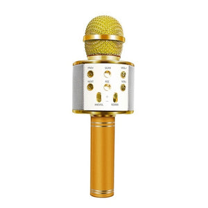 WS-858 Bluetooth Wireless Microphone Handheld Karaoke Mic USB Mini Home KTV For Music Playing Singing Speaker Player