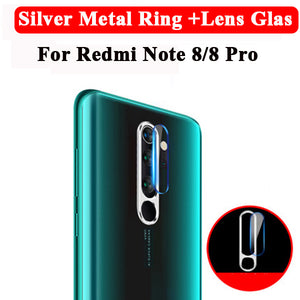 Camera Protector Glass For Xiaomi Redmi Note 8 7 K20 Pro Tempered Glass & Metal Rear Protective Ring For Redmi Note 8 Full Case