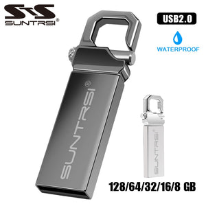 Suntrsi USB Flash Drive 2.0 Metal Pendrive High Speed USB Stick 32GB Pen Drive Real Capacity 16GB USB Flash Free Shipping