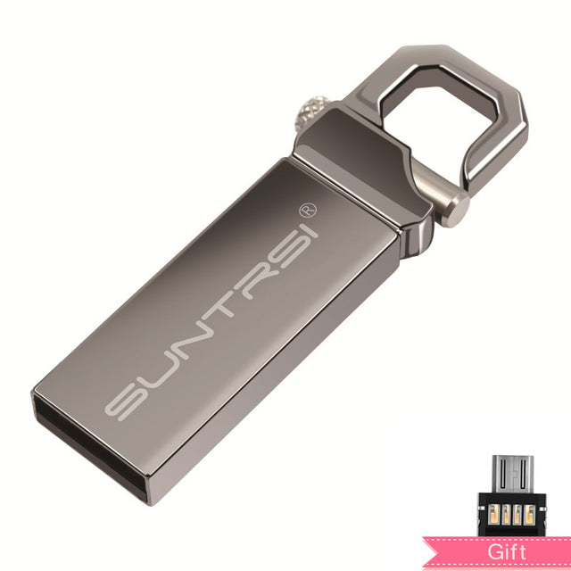 Suntrsi USB Flash Drive 2.0 Metal Pendrive High Speed USB Stick 32GB Pen Drive Real Capacity 16GB USB Flash Free Shipping