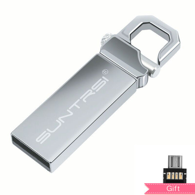 Suntrsi USB Flash Drive 2.0 Metal Pendrive High Speed USB Stick 32GB Pen Drive Real Capacity 16GB USB Flash Free Shipping