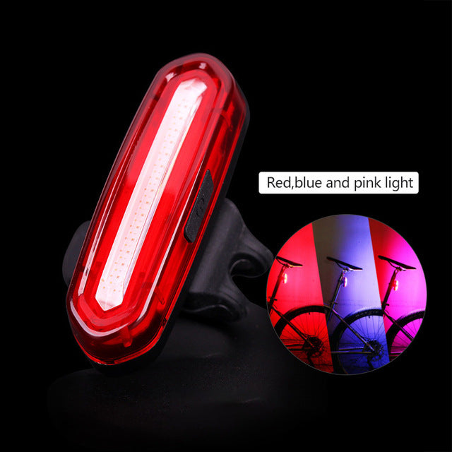 120Lumens Bicycle Rear Light USB Rechargeable Cycling LED Taillight Waterproof MTB Road Bike Tail Light Flashing For Bicycle