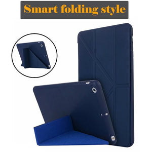 Case for iPad Mini 3 2 1 Case PU Leather Silicone Soft Back Cover with Trifold Stand Auto Sleep Smart Cover for iPad Mini2 Funda