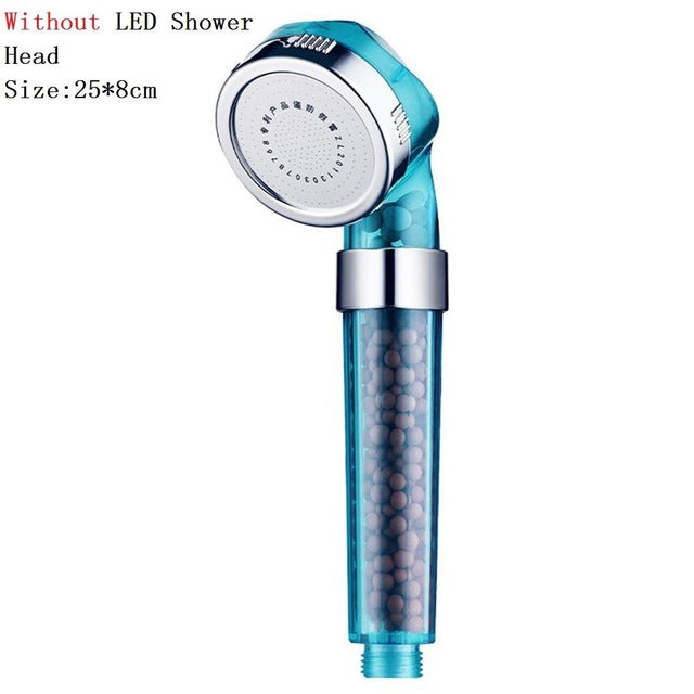 LED/No LED Rainfall Shower Head 7 Color Changing Shower Head No Battery Automatic Waterfall Shower Single Bathroom Showerhead