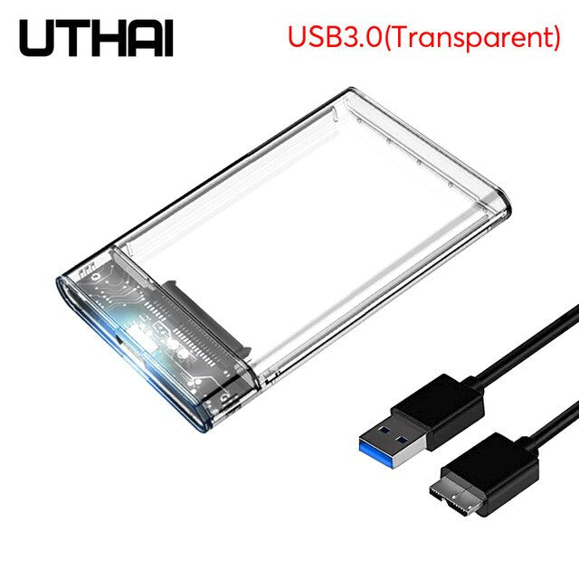 UTHAI G06 USB3.0 HDD Enclosure 2.5 inch Serial Port SATA SSD Hard Drive Case Support 6TB transparent Mobile External HDD Case