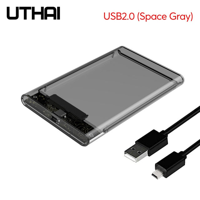 UTHAI G06 USB3.0 HDD Enclosure 2.5 inch Serial Port SATA SSD Hard Drive Case Support 6TB transparent Mobile External HDD Case