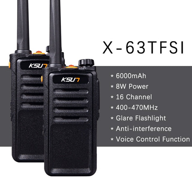 (2pcs) KSUN X-30 Handheld Walkie Talkie Portable Radio 8W High Power UHF Handheld Two Way Ham Radio Communicator HF Transceiver