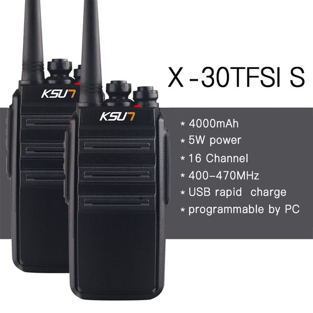 (2pcs) KSUN X-30 Handheld Walkie Talkie Portable Radio 8W High Power UHF Handheld Two Way Ham Radio Communicator HF Transceiver