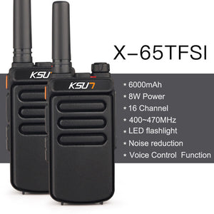 (2pcs) KSUN X-30 Handheld Walkie Talkie Portable Radio 8W High Power UHF Handheld Two Way Ham Radio Communicator HF Transceiver