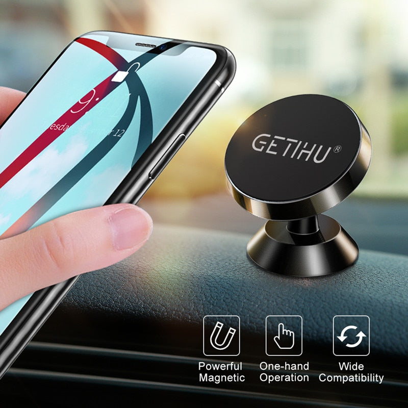 GETIHU Universal Magnetic Car Phone Holder Stand in Car Magnet Air Vent Mount Cell Mobile Phone Support GPS For iPhone X Samsung