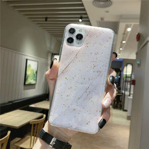 Lovebay Phone Case For iPhone 11 6 6s 7 8 Plus X XR XS Max Luxury Bling Gold Foil Marble Glitter Soft TPU For iPhone 11 Pro Max