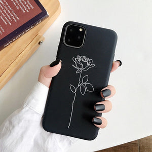 Girl Body Lover Rose Soft Case For iPhone 7 8 Plus X XS Max XR Coque Case For iphone 5 5s SE 6 6s Plus 11Pro Phone Cover Couple