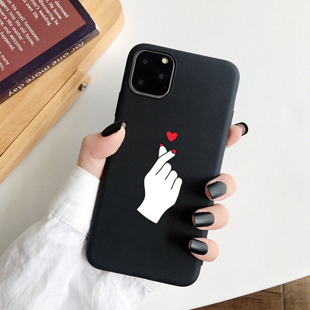 Girl Body Lover Rose Soft Case For iPhone 7 8 Plus X XS Max XR Coque Case For iphone 5 5s SE 6 6s Plus 11Pro Phone Cover Couple