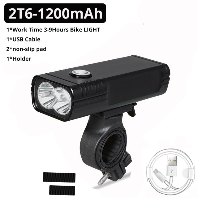 20000Lums Bicycle Light L2/T6 USB Rechargeable 5200mAh Bike Light IPX5 Waterproof LED Headlight  as Power Bank Bike Accessories