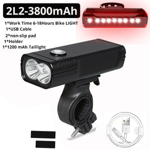 20000Lums Bicycle Light L2/T6 USB Rechargeable 5200mAh Bike Light IPX5 Waterproof LED Headlight  as Power Bank Bike Accessories