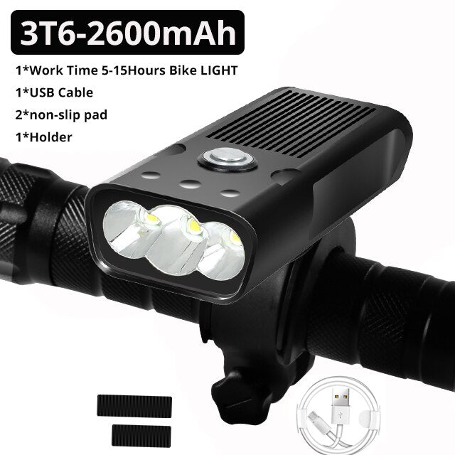 20000Lums Bicycle Light L2/T6 USB Rechargeable 5200mAh Bike Light IPX5 Waterproof LED Headlight  as Power Bank Bike Accessories