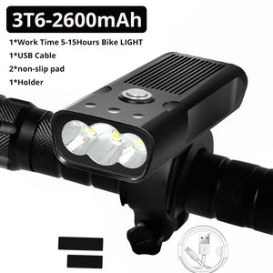20000Lums Bicycle Light L2/T6 USB Rechargeable 5200mAh Bike Light IPX5 Waterproof LED Headlight  as Power Bank Bike Accessories
