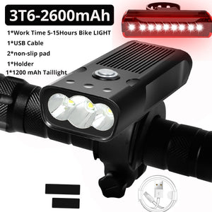 20000Lums Bicycle Light L2/T6 USB Rechargeable 5200mAh Bike Light IPX5 Waterproof LED Headlight  as Power Bank Bike Accessories