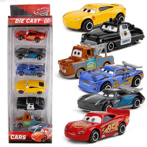 7PCS/Set Disney Pixar Car 3 Lightning McQueen Jackson Storm Mack Uncle Truck 1:55 Diecast Metal Car Model Toy Boy Christmas Gift