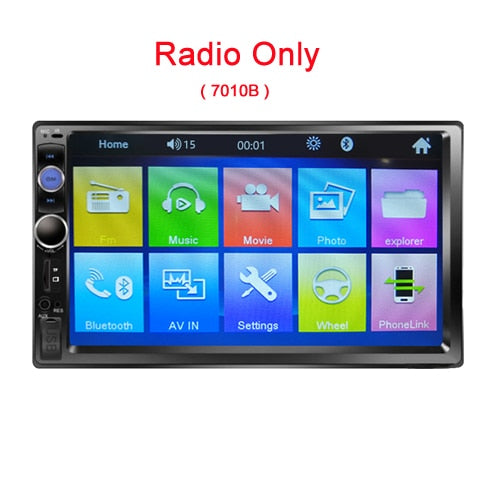 Podofo Radio 2 din Car Multimedia Player 7" Autoradio 2din Stereo Android Mirrorlink for Volkswagen Nissan Hyundai Kia Toyota