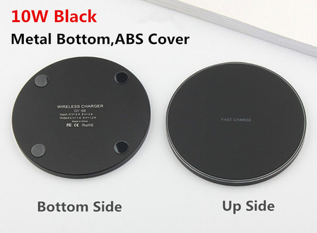 Qi Wireless Charger 10W/7.5W/5W QC3.0 Fast Phone Charger for iPhone 11 X XR XS Max Samsung S10 9 Xiaomi Wireless USB Charger Pad