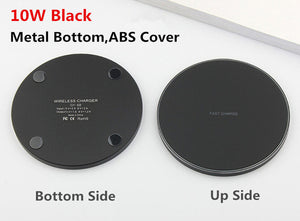 Qi Wireless Charger 10W/7.5W/5W QC3.0 Fast Phone Charger for iPhone 11 X XR XS Max Samsung S10 9 Xiaomi Wireless USB Charger Pad