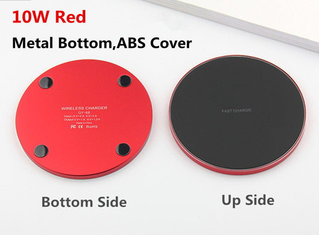 Qi Wireless Charger 10W/7.5W/5W QC3.0 Fast Phone Charger for iPhone 11 X XR XS Max Samsung S10 9 Xiaomi Wireless USB Charger Pad