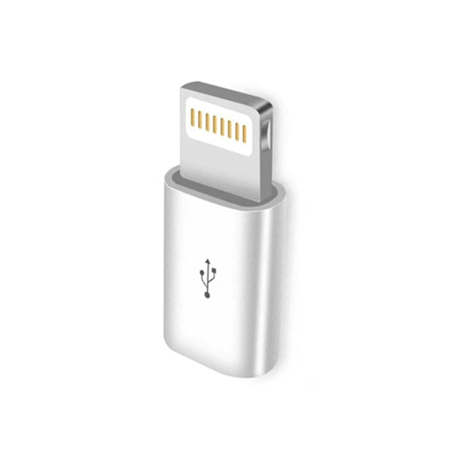 Android Micro USB to 8 Pin Adapter Connector for iPhone 5 5S 5C SE 6 6S 7 8 Plus X XS Max XR Data Sync Charging Cable Converter