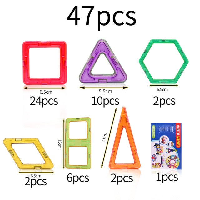 KACUU Big Size Magnetic Designer Construction Set Model & Building Toy Magnets Magnetic Blocks Educational Toys For Children
