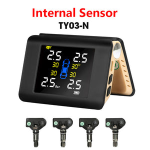 Jansite Smart Car TPMS Tyre Pressure Monitoring System Solar Power Digital LCD Display Auto Security Alarm Systems Tyre Pressure