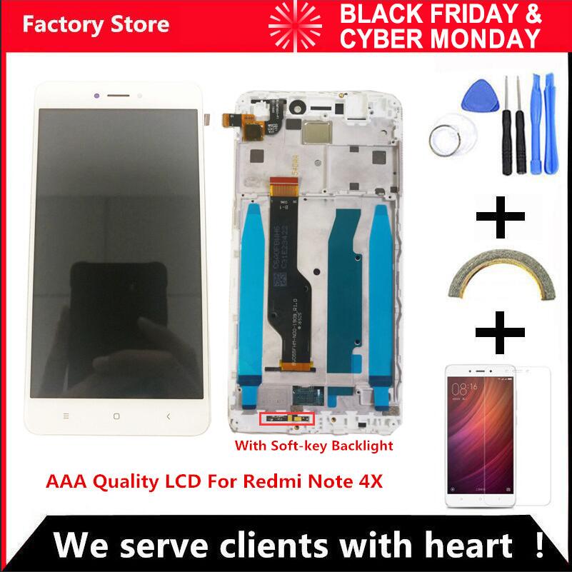 AAA Quality LCD+Frame For Xiaomi Redmi Note 4X LCD Display Screen For Redmi Note 4 Global Version LCD Only For Snapdragon 625