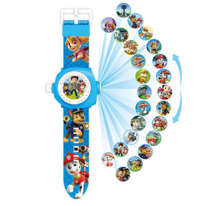 Paw patrol toys set 3D Projection watch Action figure Birthday Anime figure Patrulla Canina Toy Gift