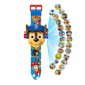 Paw patrol toys set 3D Projection watch Action figure Birthday Anime figure Patrulla Canina Toy Gift