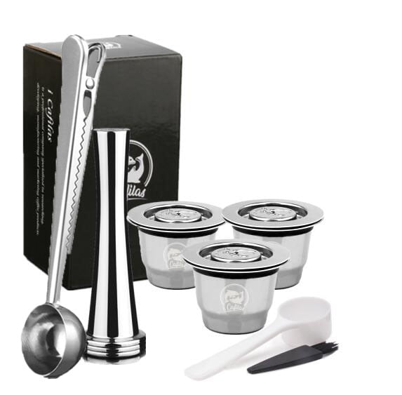 iCafilas Vip Link For Nespresso Reutilisable Refillable Capsule Crema Espresso Reusable New Refillable For Nespresso