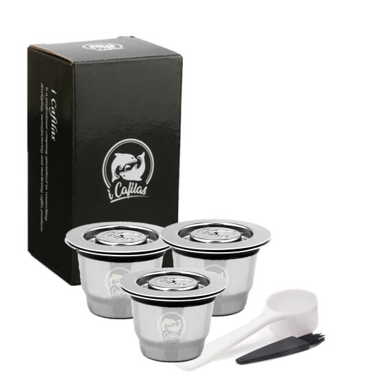 iCafilas Vip Link For Nespresso Reutilisable Refillable Capsule Crema Espresso Reusable New Refillable For Nespresso