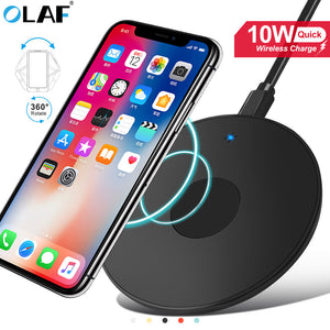 10w Qi Fast wireless Charging For Iphone 11 Pro X Xs Max XR For Samsung S8 S9 S10 Plus Note 10 9 Charging Pad wireless Charger