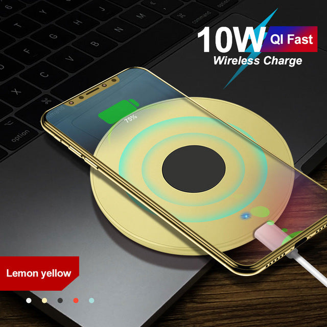 10w Qi Fast wireless Charging For Iphone 11 Pro X Xs Max XR For Samsung S8 S9 S10 Plus Note 10 9 Charging Pad wireless Charger