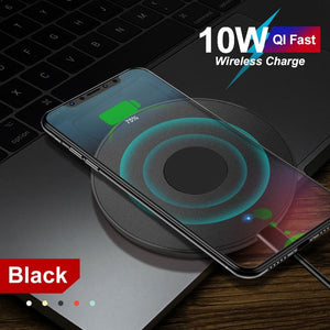 10w Qi Fast wireless Charging For Iphone 11 Pro X Xs Max XR For Samsung S8 S9 S10 Plus Note 10 9 Charging Pad wireless Charger