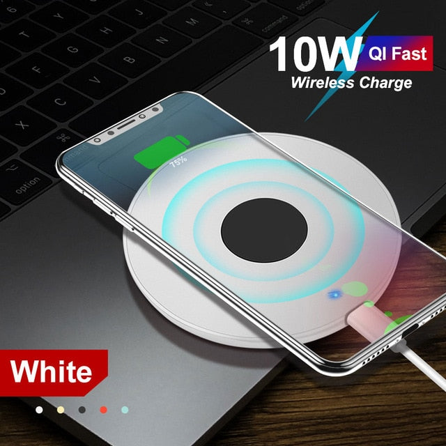 10w Qi Fast wireless Charging For Iphone 11 Pro X Xs Max XR For Samsung S8 S9 S10 Plus Note 10 9 Charging Pad wireless Charger