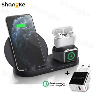 3 in 1 Fast Wireless Charger Dock Station Fast Charging For iPhone 11 11 Pro XR XS Max 8 for Apple Watch 2 3 4 5 For AirPods Pro