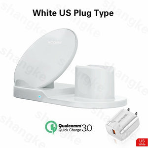 3 in 1 Fast Wireless Charger Dock Station Fast Charging For iPhone 11 11 Pro XR XS Max 8 for Apple Watch 2 3 4 5 For AirPods Pro