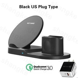 3 in 1 Fast Wireless Charger Dock Station Fast Charging For iPhone 11 11 Pro XR XS Max 8 for Apple Watch 2 3 4 5 For AirPods Pro