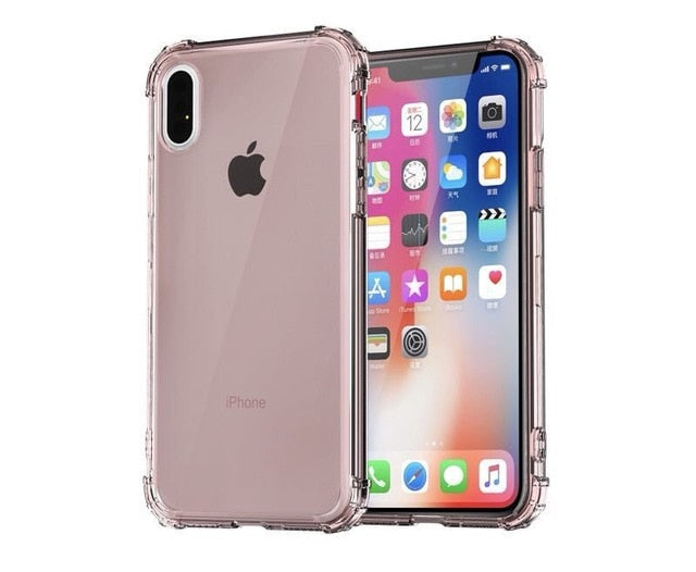 Fashion Shockproof Bumper Transparent Silicone Phone Case For iPhone 11 X XS XR XS Max 8 7 6 6S Plus Clear protection Back Cover